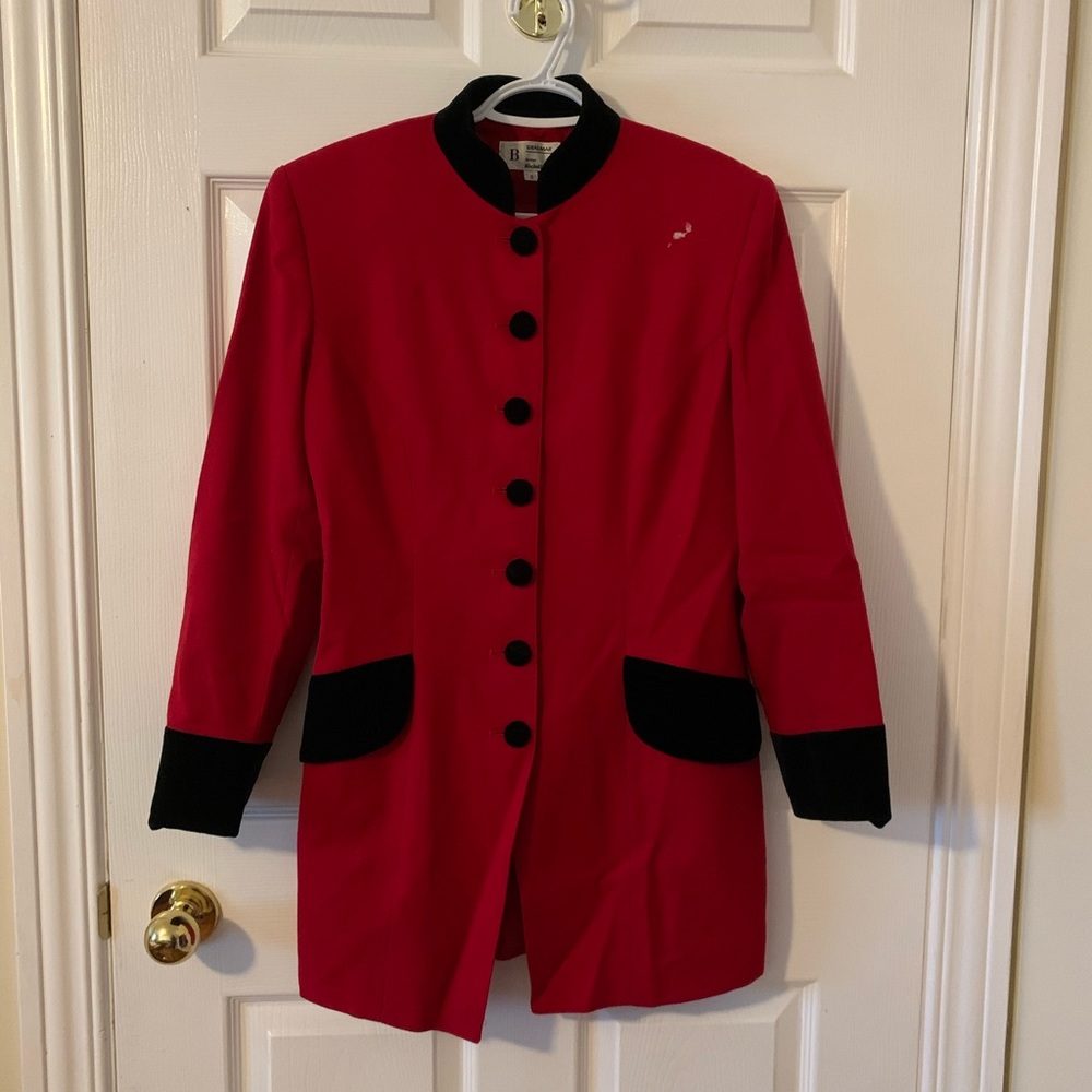 Vintage Red Braemar Christmas Coat